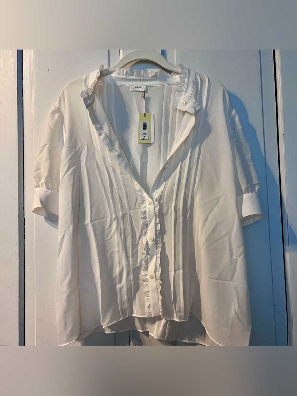 NWT Aritzia Wilfred Caravel Blouse in Light Birch ✨🤍 - Picture 2 of 6